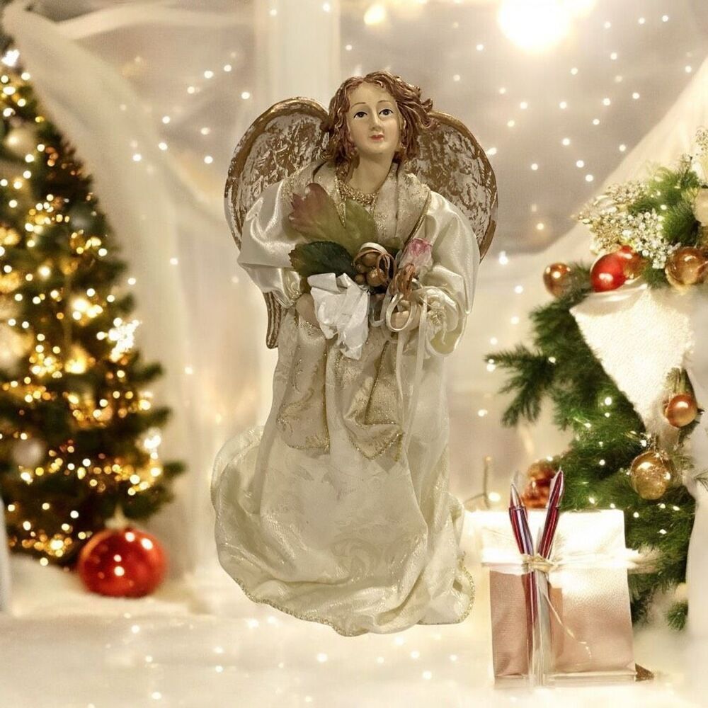 Vintage Large Angel Christmas Tree Topper